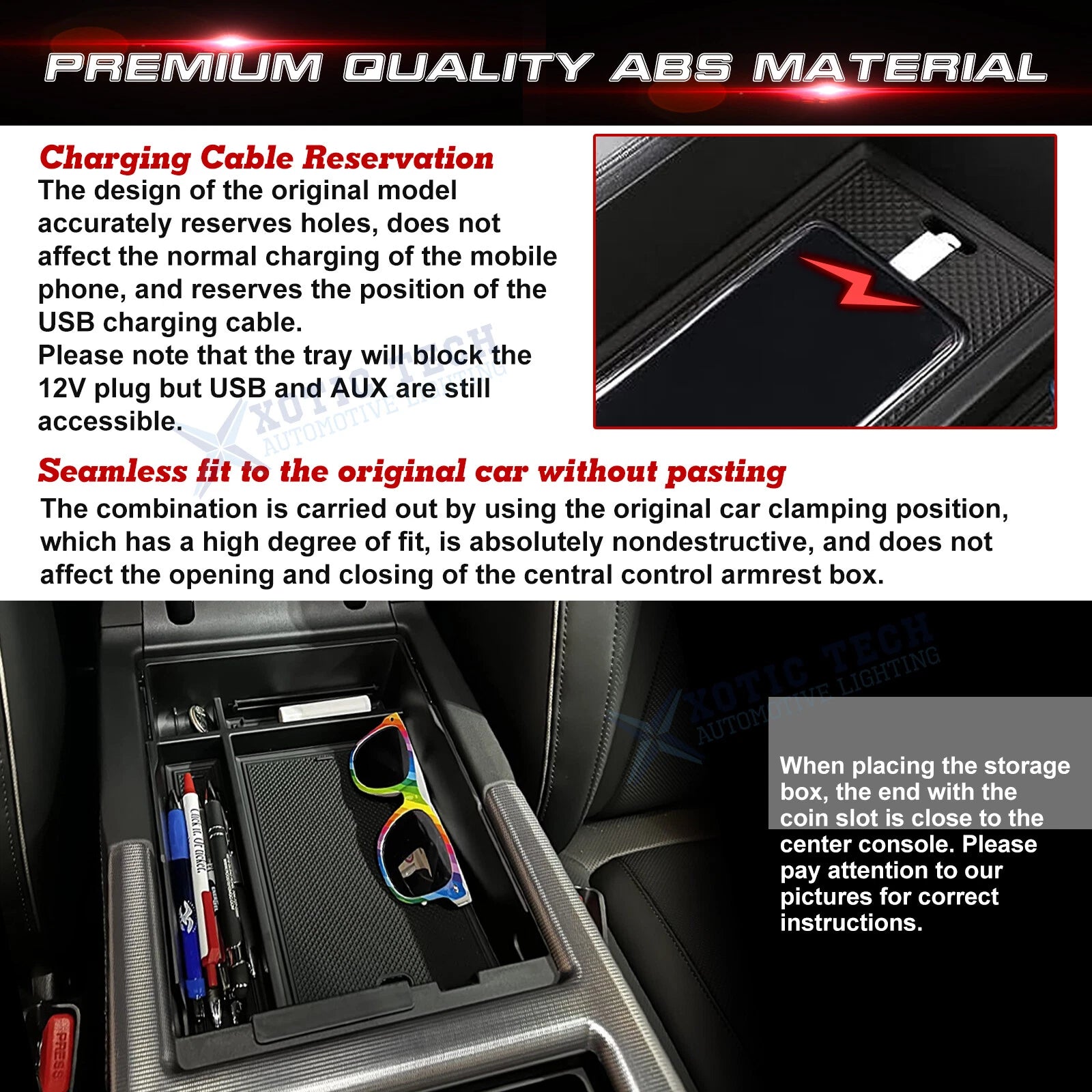 Center Console Organizer for Hyundai Palisade (2023-2025) Armrest Tray