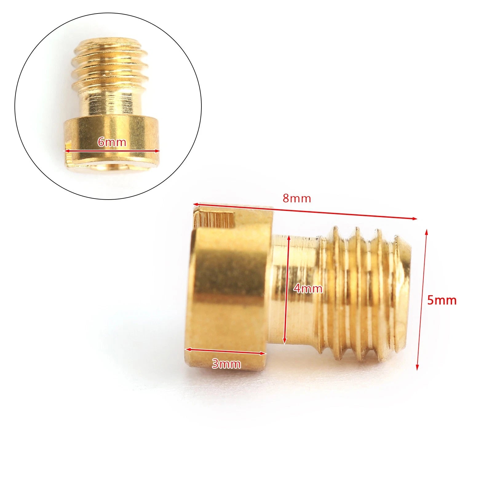 Set of 10 Round Head Main Jets 4mm for GY6 Motorcycle Scooter