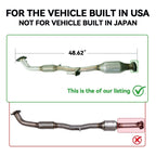 2X F+R Catalytic Converter for Toyota Camry/Solara (2002–2006) 2.4L
