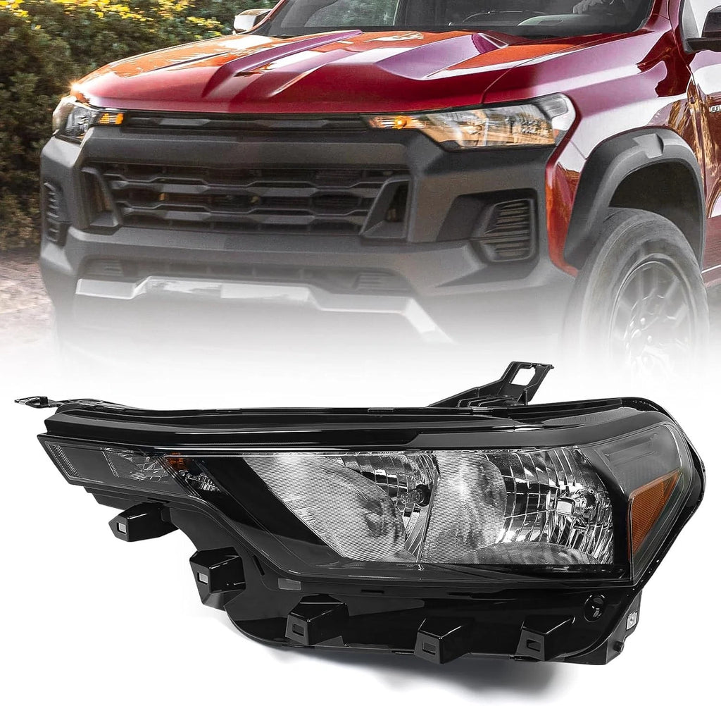 Halogen Headlight with Bulb for Chevrolet Colorado (2023–2025) Left Driver Side