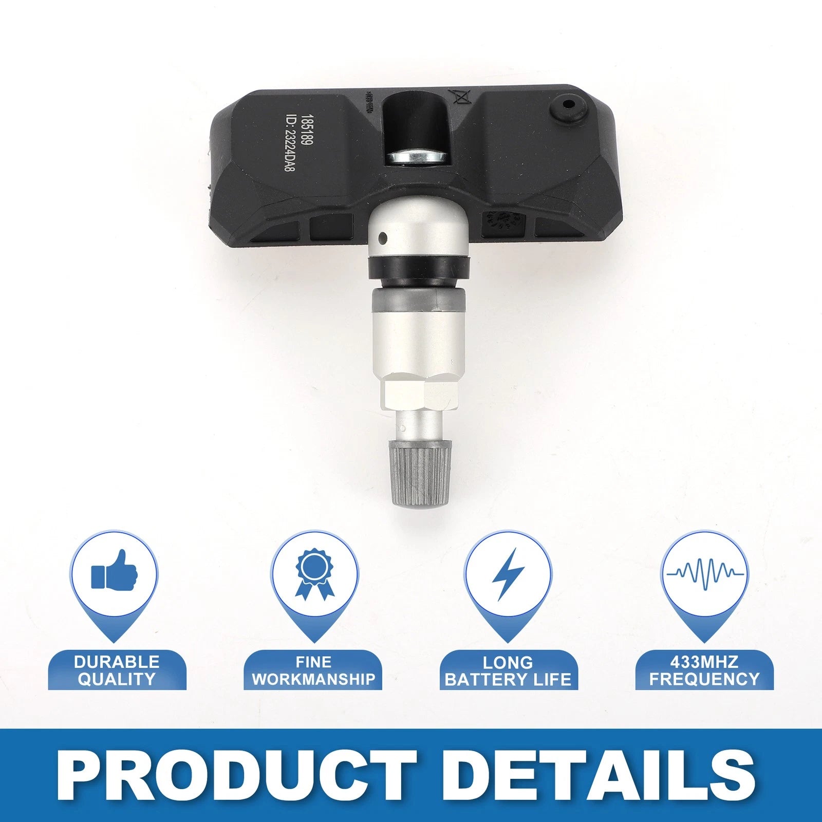 Tire Pressure Sensor for Audi A8 (2009–2016) TPMS 185189 433MHz