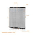 2-Row Aluminum Radiator for Freightliner Cascadia/Century Class/Columbia (2008–2013)