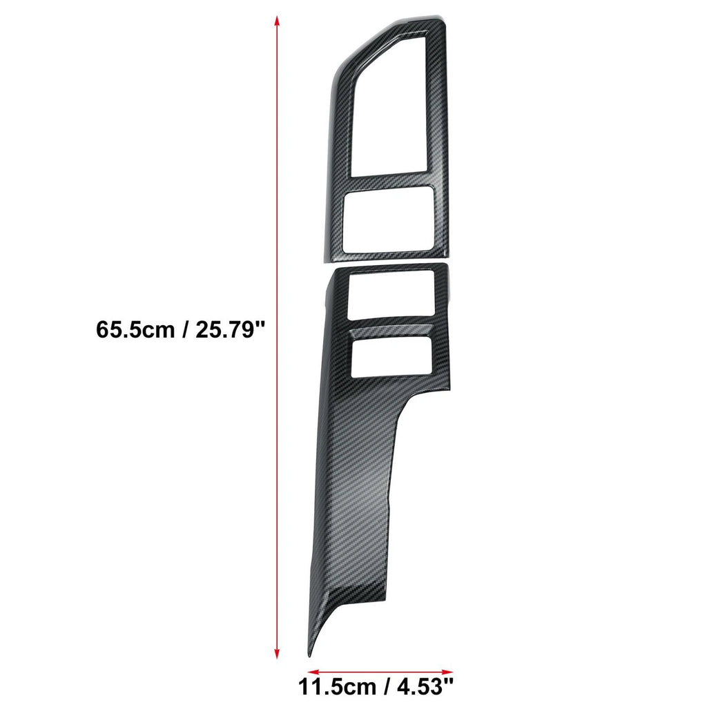 2X Carbon Fiber Pattern Central Console Air Vent Cover for Ford F-150 (2015–2019)