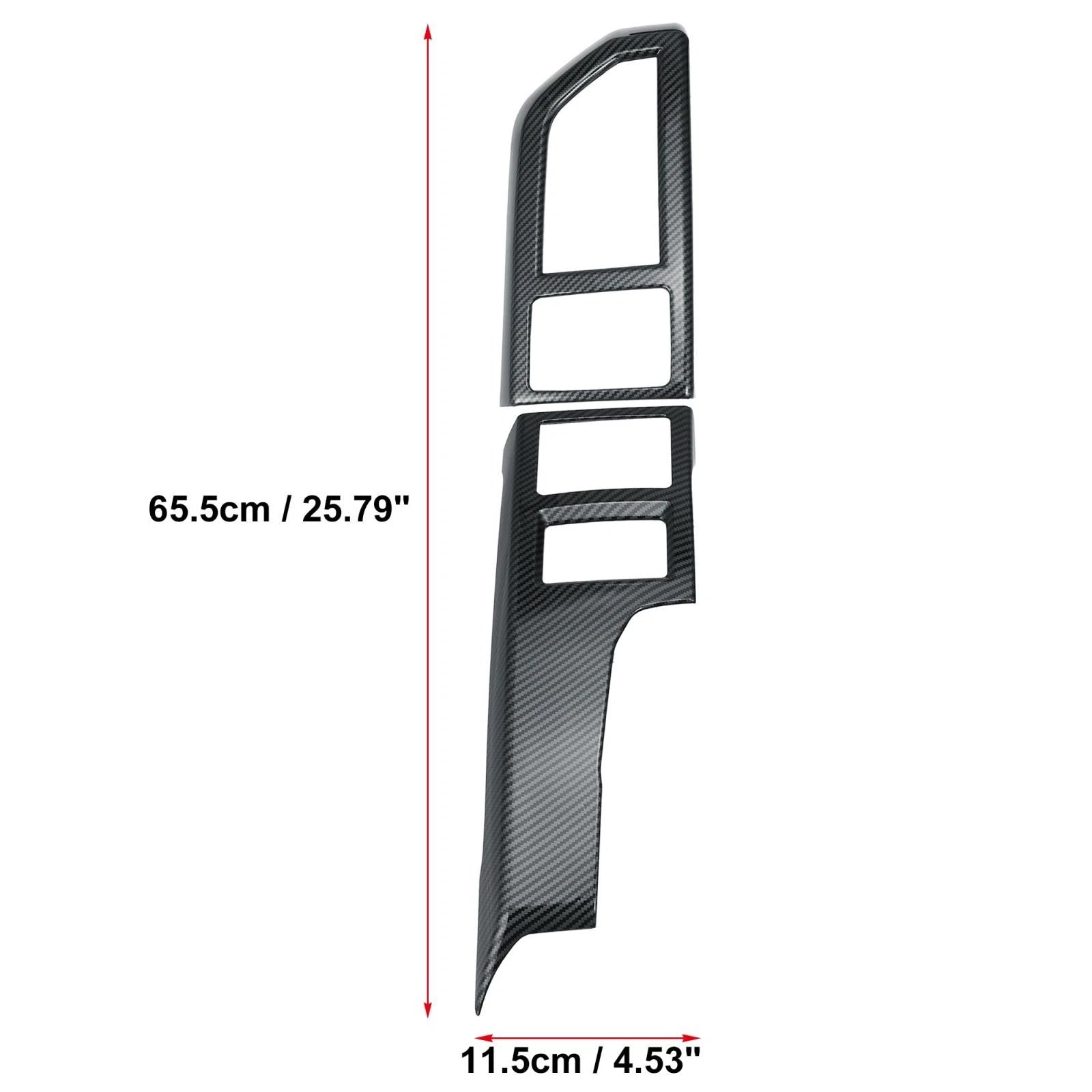 2X Carbon Fiber Pattern Central Console Air Vent Cover for Ford F-150 (2015–2019)