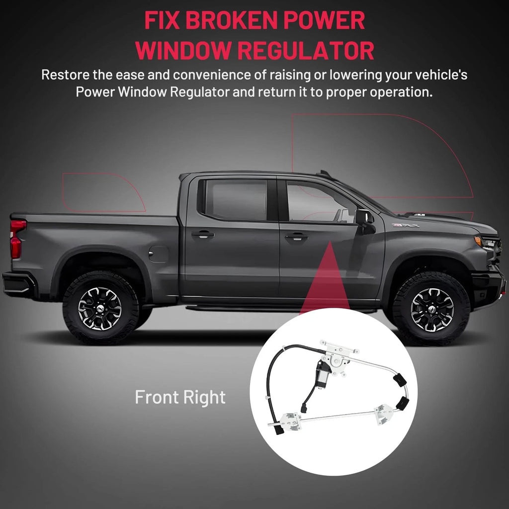 Front RH Power Window Regulator with Motor for Jeep Cherokee Comanche (1987–1996)