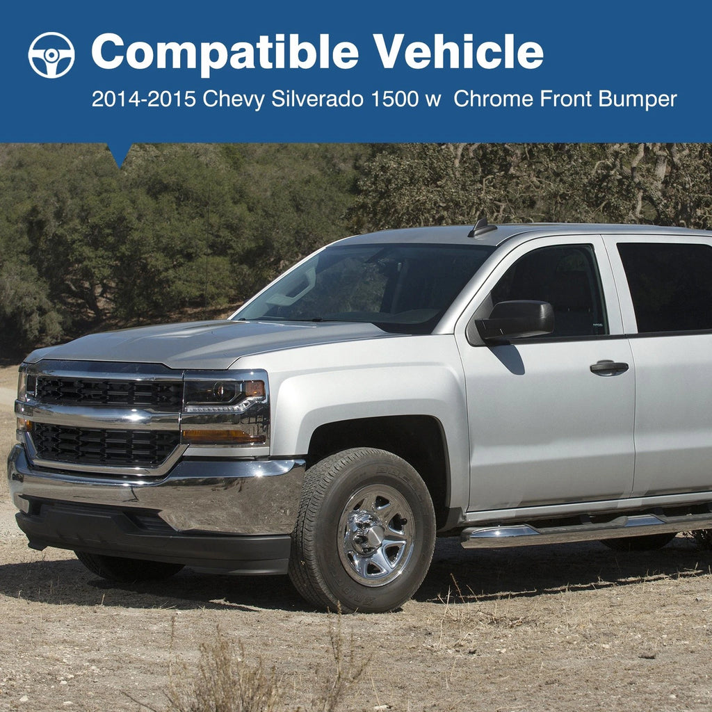 Chrome Steel Front Bumper for Chevy Silverado 1500 (2014–2015)