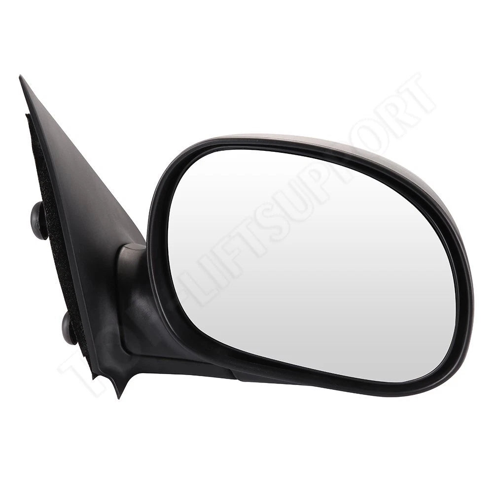 Set of 2 Black Manual Fold Exterior Mirrors for Ford F150 (1997–2004)