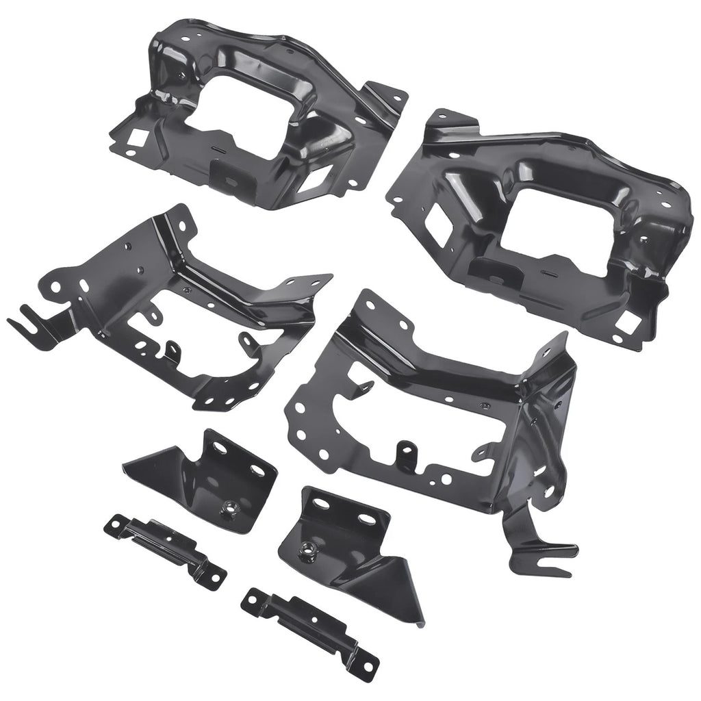 Set of 8 Front Bumper Support Brackets for Chevy Silverado 1500 (2014-2015)