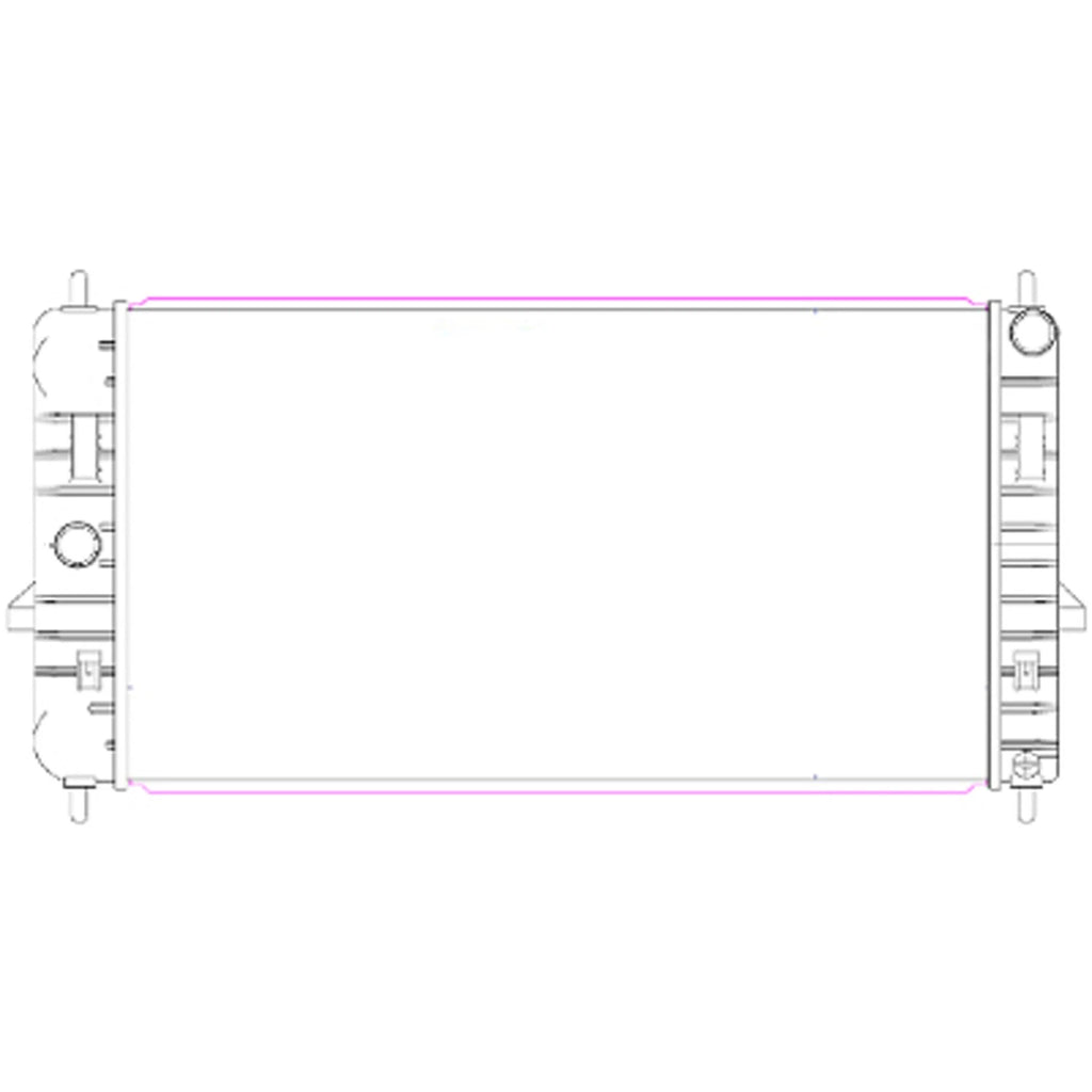 Replacement Plastic/Aluminum Radiator w/o Transmission Oil Cooler