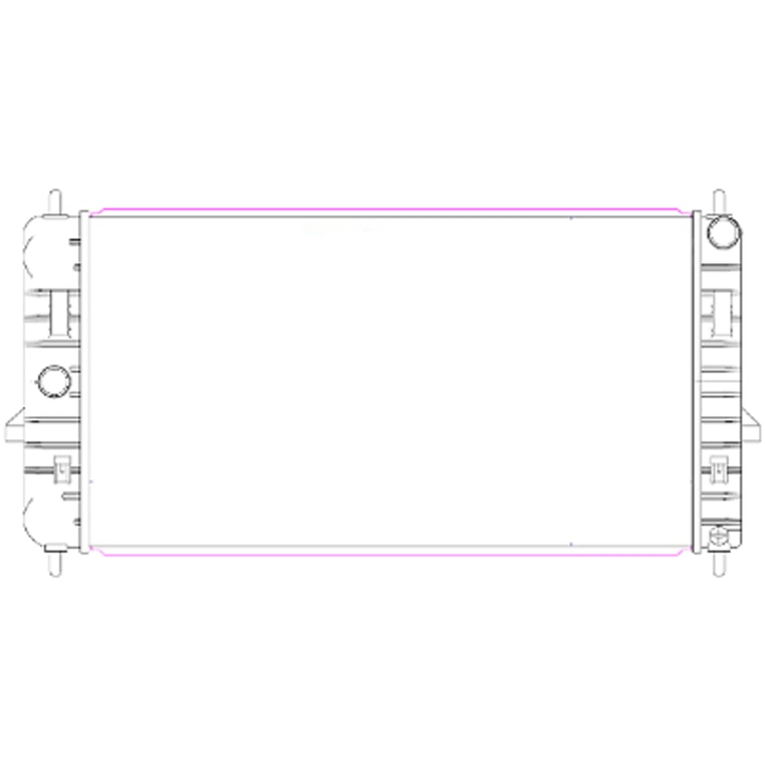 Replacement Plastic/Aluminum Radiator w/o Transmission Oil Cooler