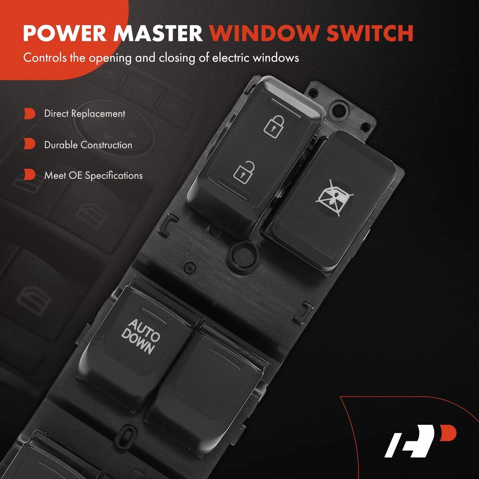 Front Left Power Window Switch for Kia K2, Rio 3 (2011-2017)