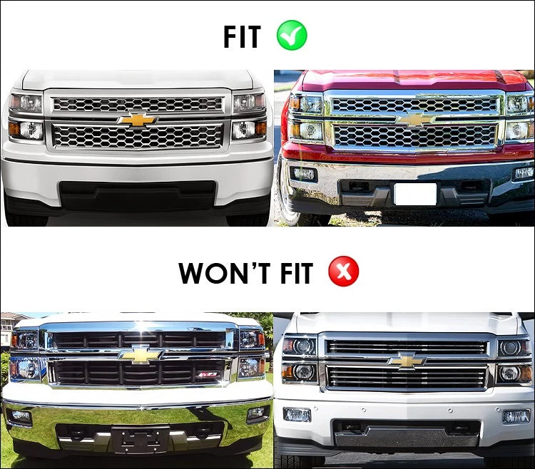 Black Stainless Rivet Mesh Grille Insert for Chevy Silverado 1500 (2014-2015)