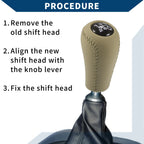 5 Speed Manual Gear Shift Knob for Toyota 4Runner (1993–2001) Faux Leather Beige