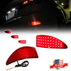 2X Red LED Bumper Reflector Tail Lights for Lexus IS250 IS350 (2006–2013)