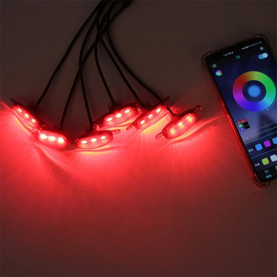 4 x RGB LED Front Grille Lights for Toyota Ford RAM Pickup (2015-2023)