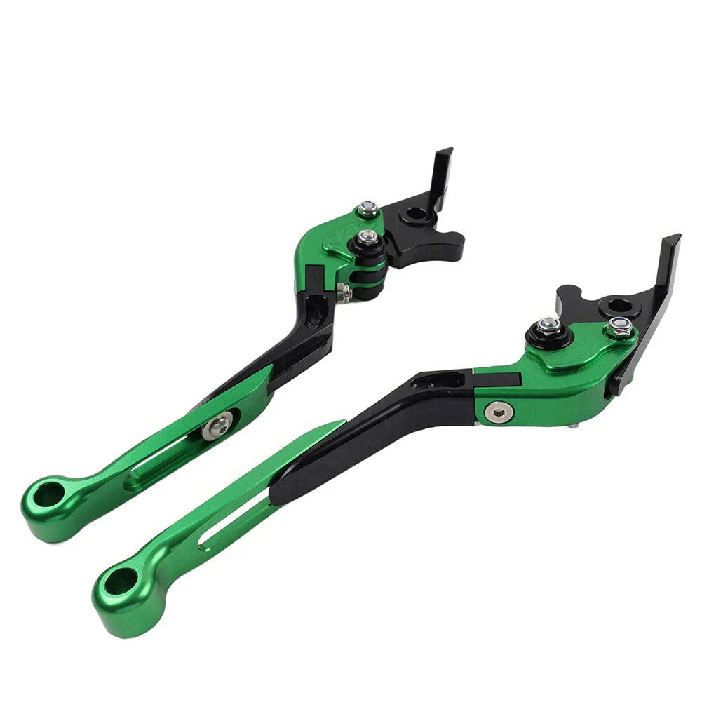 Extendable Brake Clutch Levers  Green for Honda CB599 CB600 CB919 (98-06)