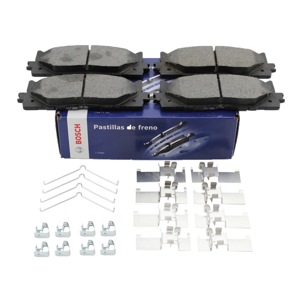 Set of 4 Bosch Blue Front Ceramic Brake Pads for Lexus ES300h ES350 Toyota Avalon Camry (2013–2020)