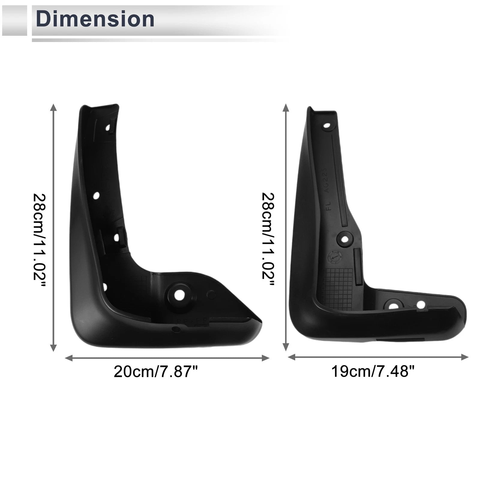Set of 4 Mud Flaps Splash Guards for Subaru Legacy (2006–2009)