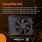 Electric Radiator Cooling Fan Set for Acura MDX Honda Passport (2014–2022)