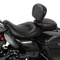 Driver Passenger Seat Backrest Pad for Harley Touring Models (2009–2023)