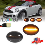 Smoked Dynamic Amber LED Side Marker Lights for MINI Cooper (2007–2016)