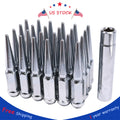 Set of 24 Chrome Spike Lug Nuts for Chevy Silverado Tahoe 