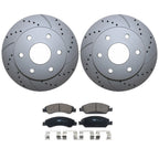 Front Brake Kit with Drilled 305mm Rotors & TRW Ceramic Pads for Silverado Sierra 1500 (2007–2013)