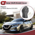 1Pc Gear Shift Knob Cover for Nissan Maxima (2016–2023) Beige Faux Leather