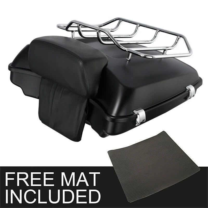 Matte Razor Trunk Backrest Luggage Rack for Harley Touring Road King (2014–2026)