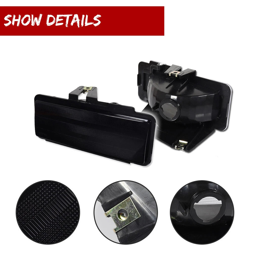 Turn Signal Light Housings for Chevy S10 GMC Sonoma Jimmy Blazer (1994–1997) Smoke
