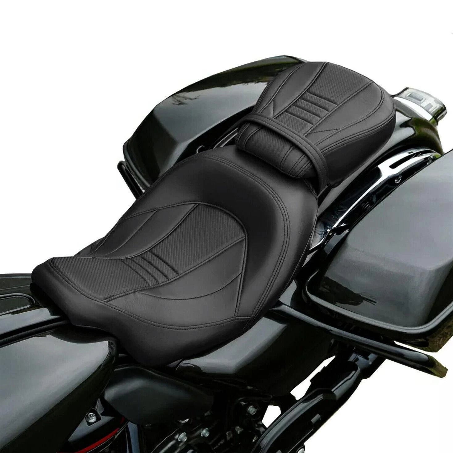 Low-Profile Driver Passenger Seat for Harley Touring Road Glide (2009–2023)