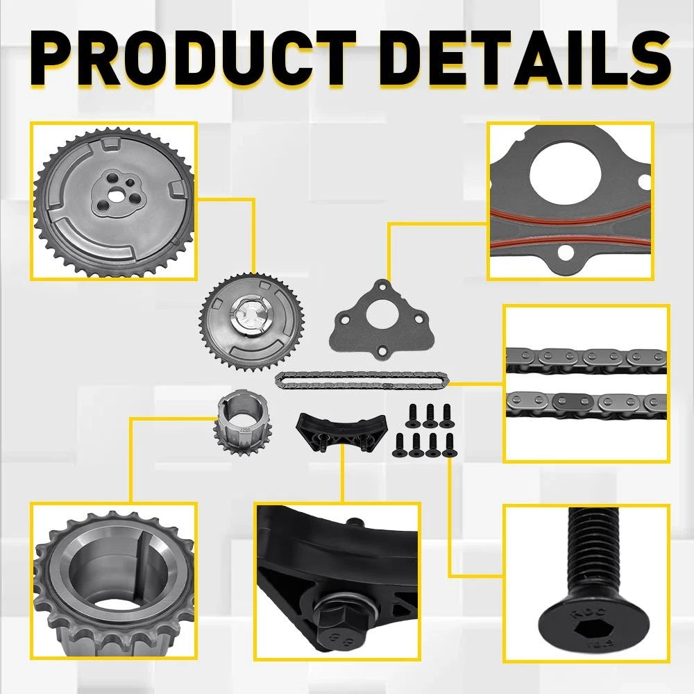 Timing Chain Kit for GM 4.8L 5.3L 6.0L LS2 LS3 L99 LS4 LS9 LSA (2007–2013)