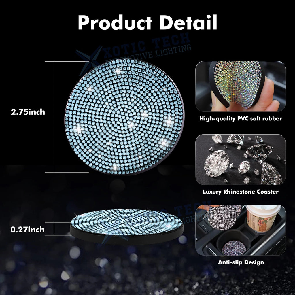 2.75" Cup Drink Holder Coaster Insert for Vehicle (1 Pair)