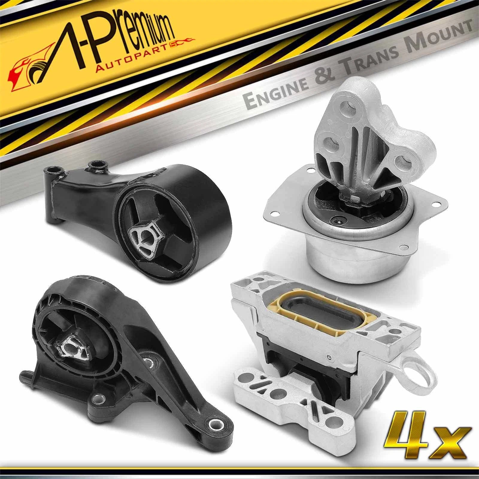 Set of 4 Engine Motor & Transmission Mounts for Chevy Impala (2014–2016)