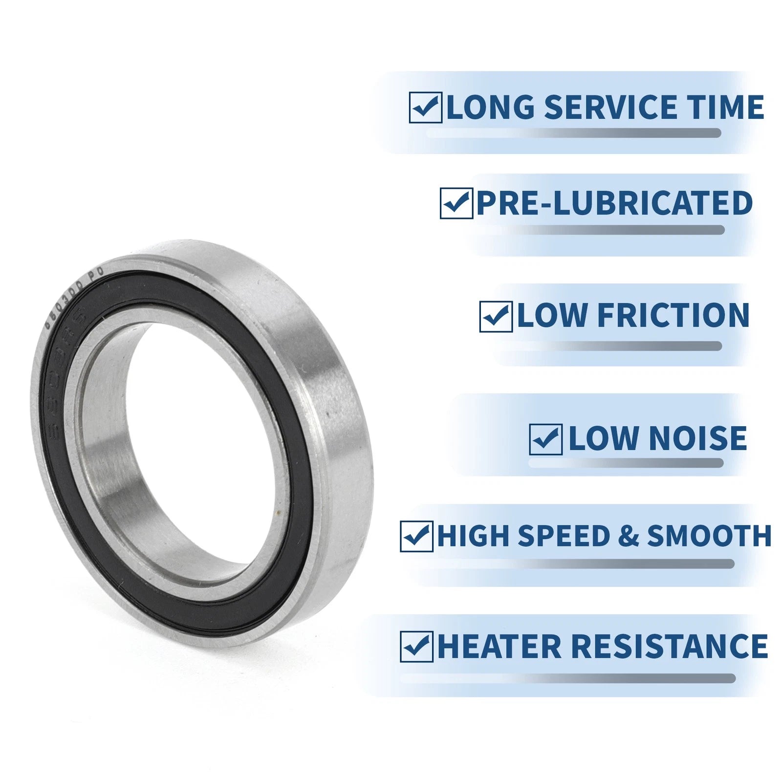 Deep Groove Ball Bearing 6803DD for Scooter Skateboard (17x26x5mm)