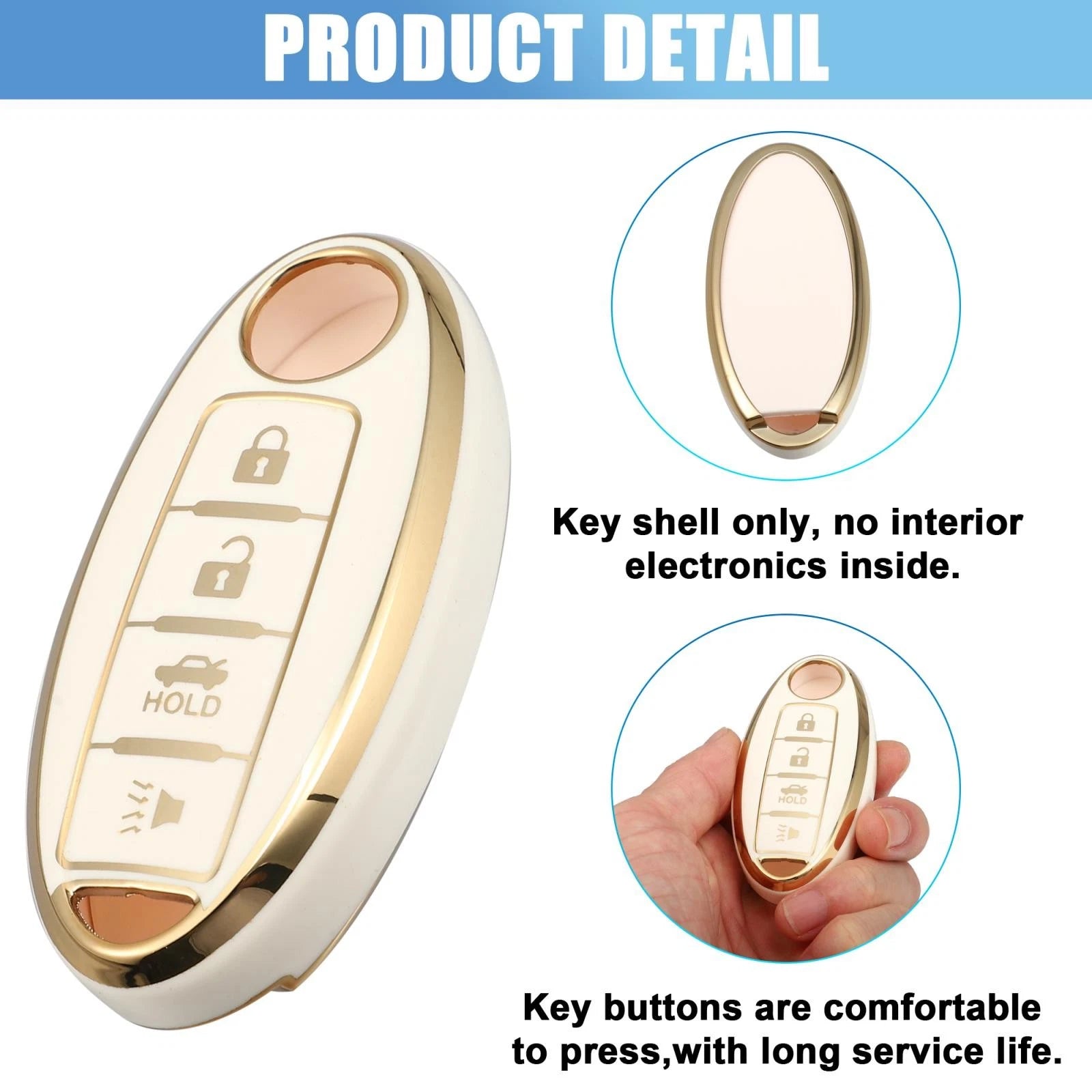 Silicone Key Fob Case Cover for Nissan Altima Sentra Maxima (2010–2023)