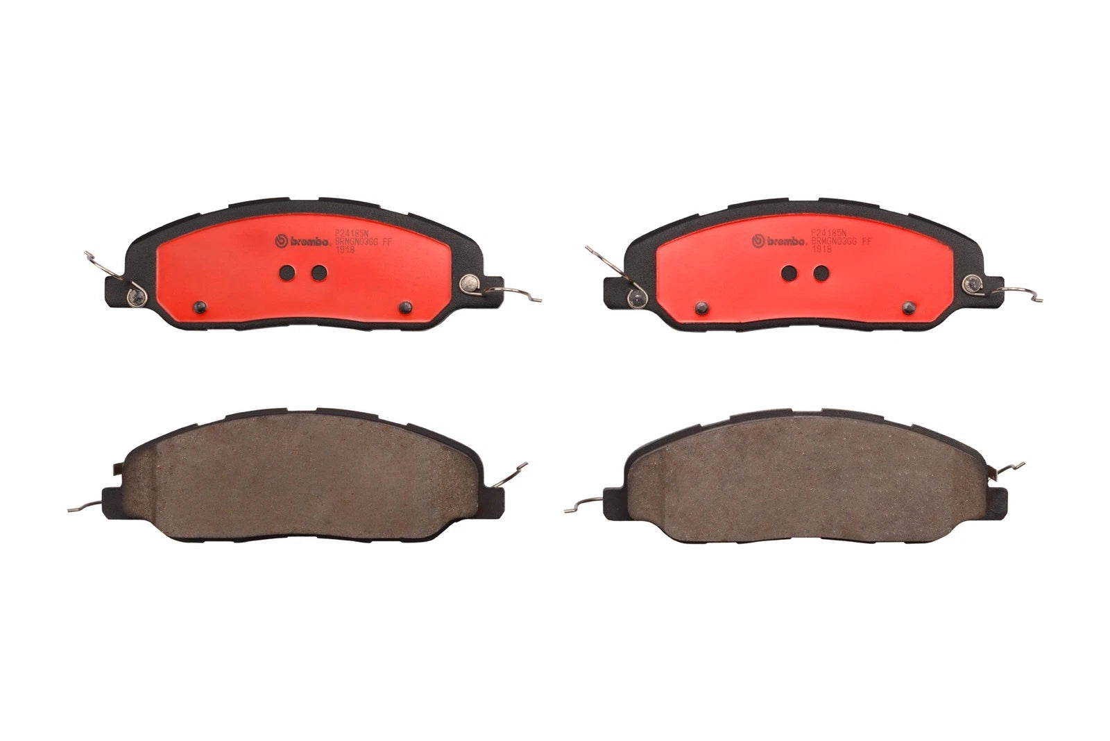 Set of 4 Brembo NAO Ceramic Brake Pads for Ford Mustang GT (2015–2023)
