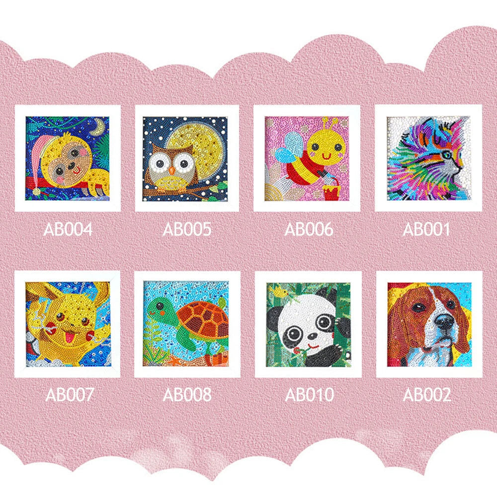 5D Cartoon Diamond Painting for Kids Paint by Numbers