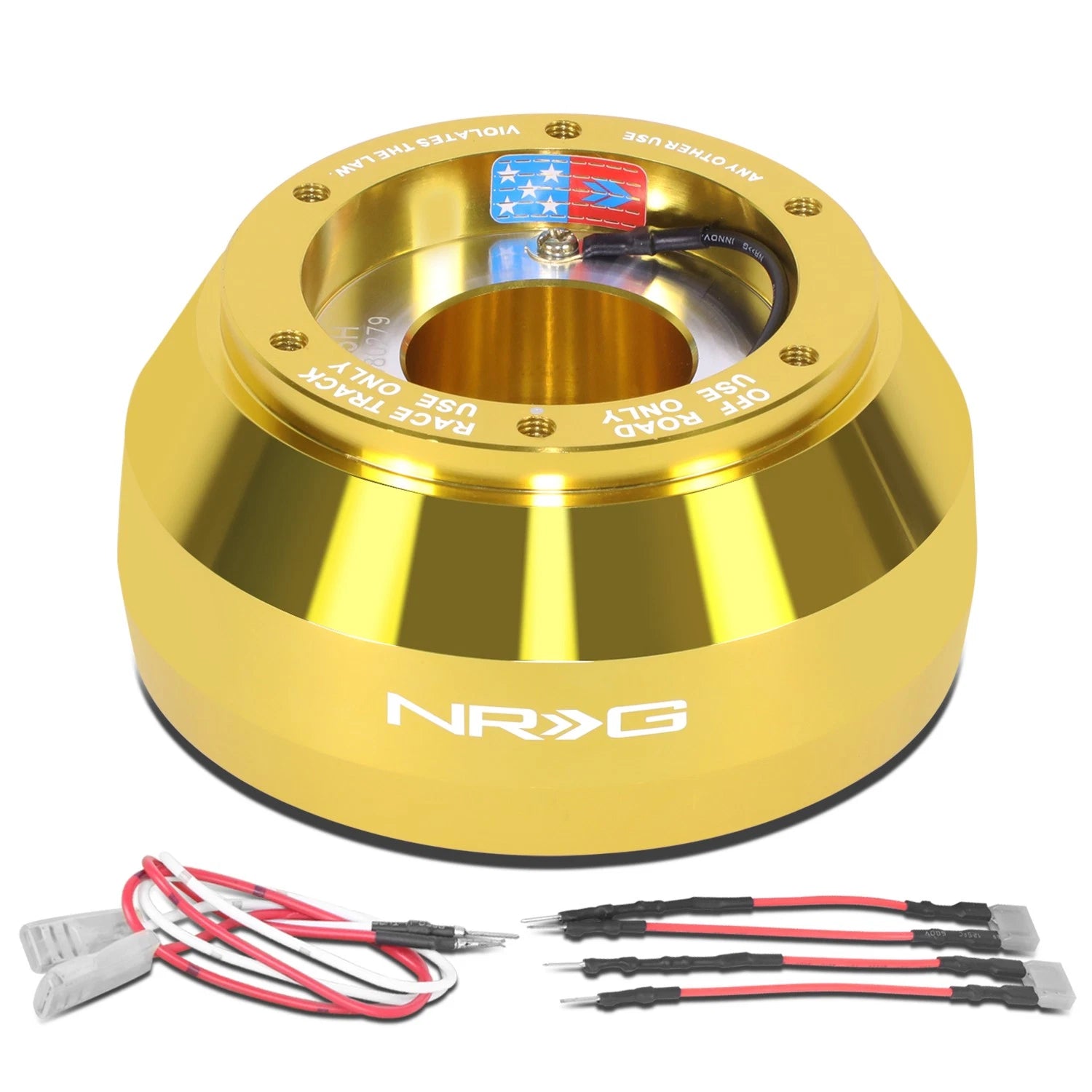 NRG Chrome Gold Steering Wheel Hub Adapter for Scion BR-Z, Subaru BR-Z, Toyota, Lexus