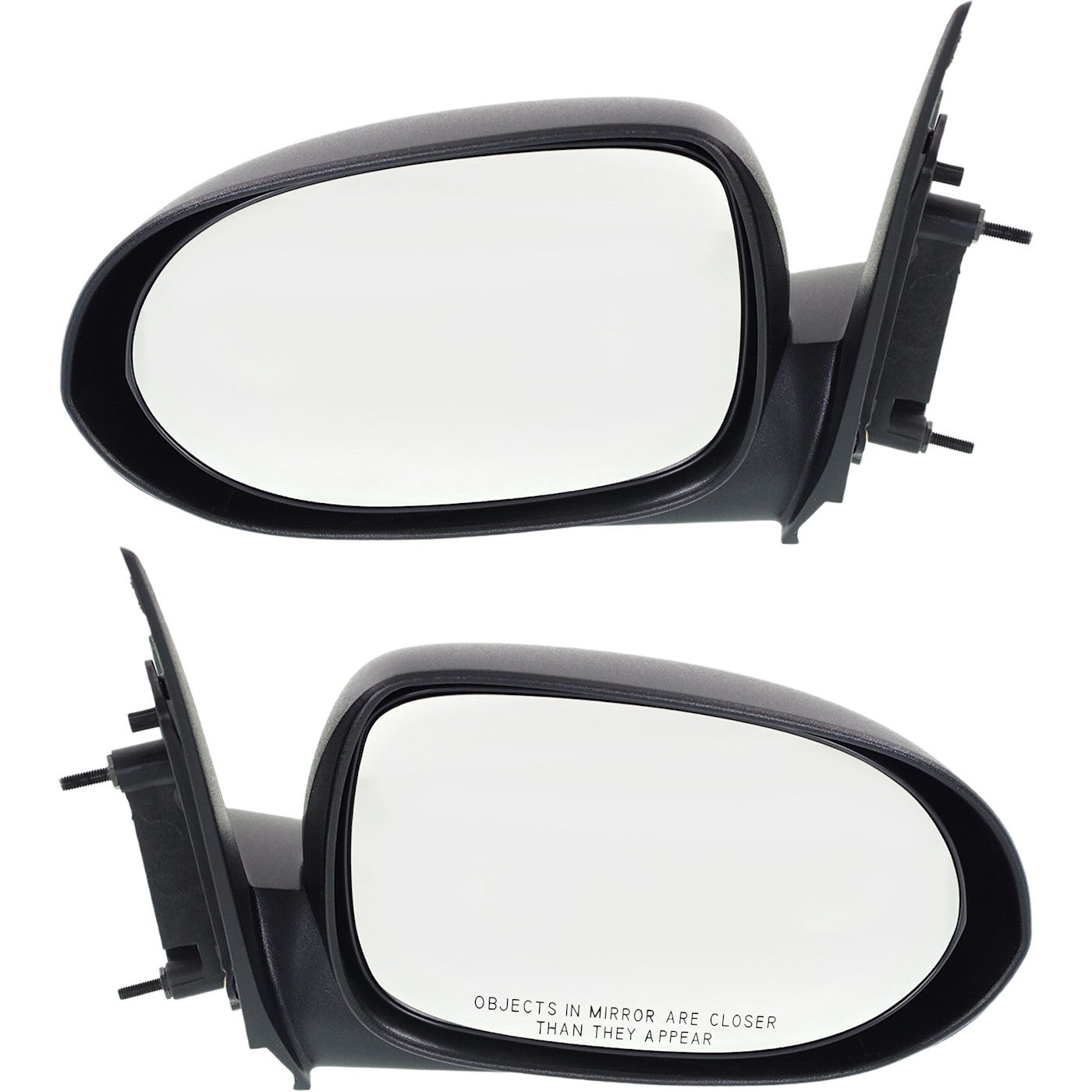 Set of 2 Manual Mirrors for Dodge Caliber (2007–2012) Textured Black