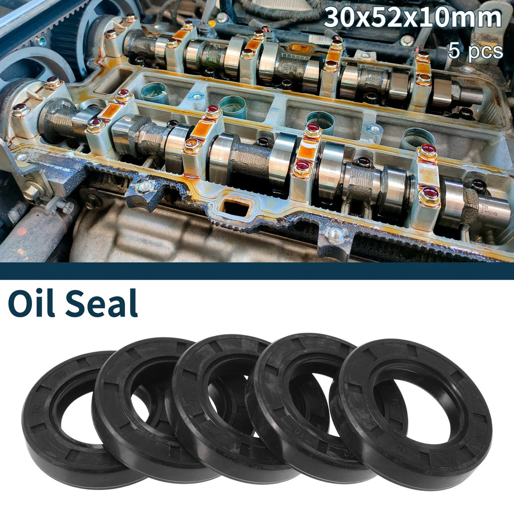 Set of 5 Oil Seal Rotary Shaft Seal NBR Rubber 30x52x10mm