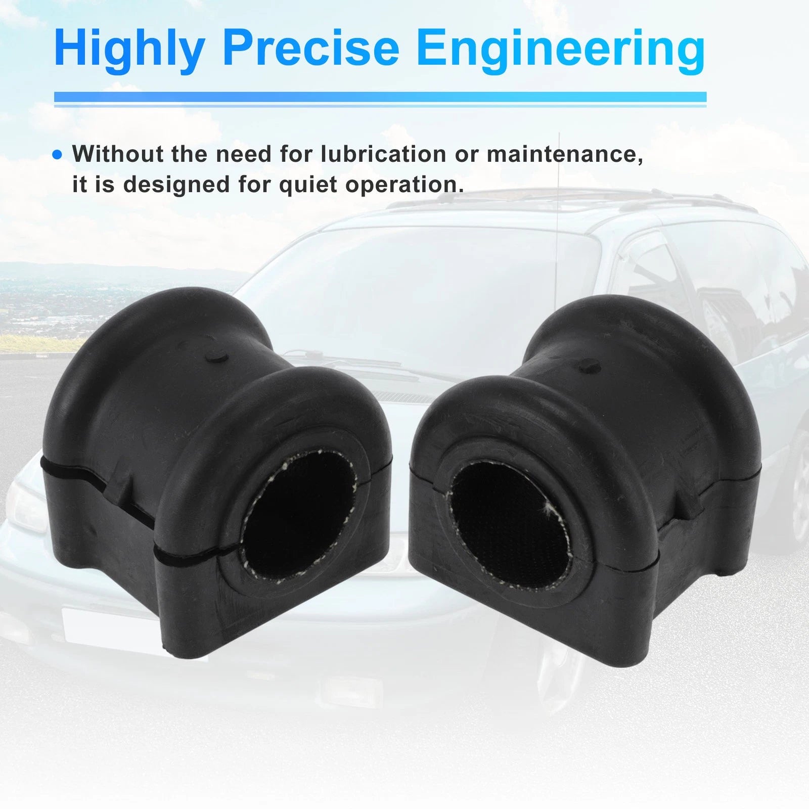 2X Stabilizer Sway Bar Bushing Kit for Dodge Dakota (1997–1999) No.K7352 Rubber