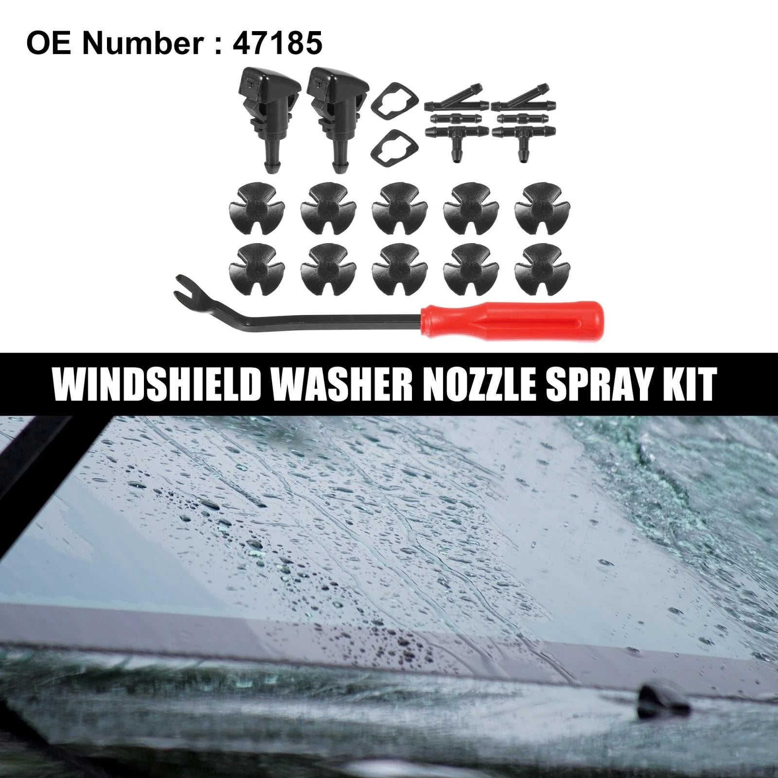 21pcs Front Windshield Washer Nozzle Kit 47185 for Mitsubishi Eclipse (2006–2012)