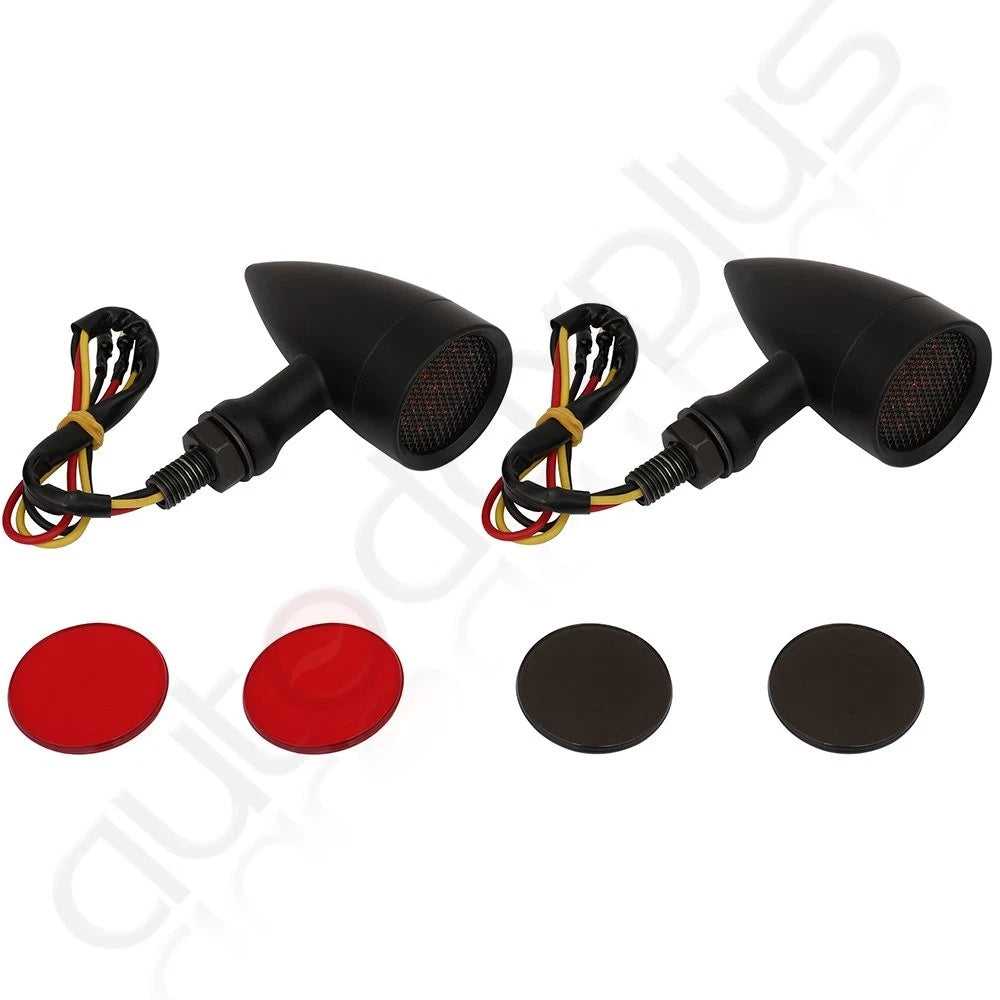 2X LED Bullet Turn Signal Tail Light Indicators for Motorcycle