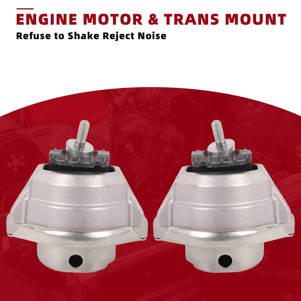 Set of 2 Engine Motor Mounts for BMW 525i 528i 530i (2007–2010)