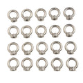 Set of 20 M6 Stainless Steel Eye Nuts for Installation Ease