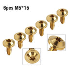 6 x M5x15mm Titanium Torx Head Self Tapping Screws for Fastening