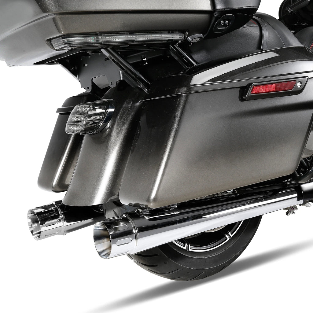 4" Megaphone Dual Exhaust Pipes for Harley Street Road Glide (1995–2016)