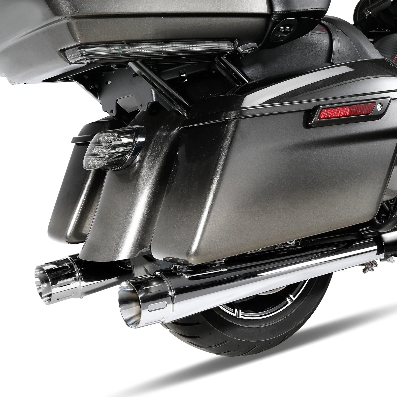 4" Megaphone Dual Exhaust Pipes for Harley Street Road Glide (1995–2016)