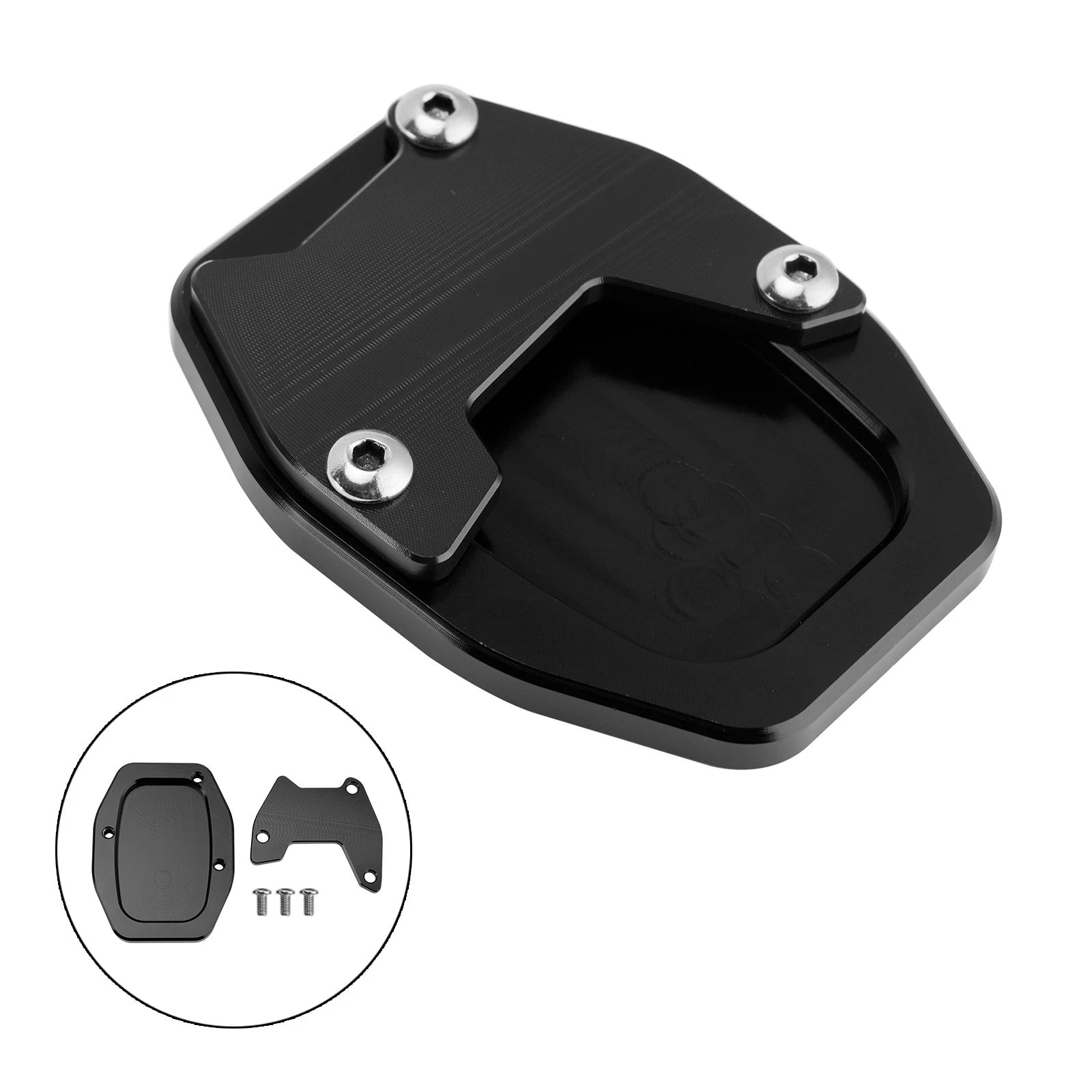 Kickstand Enlarged Plate Pad for Honda X-ADV 750 NSS750 (2021–2025) Black